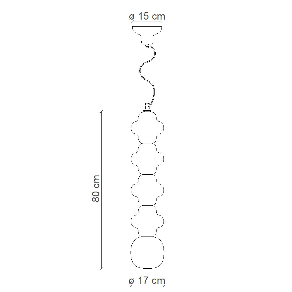 Copacabana Pendant Lamp C2685 by Ferroluce