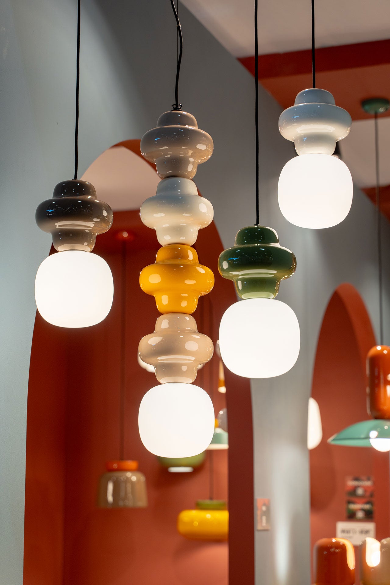 Colouful small Dining hanging lampsColourful small Dining hanging lamps