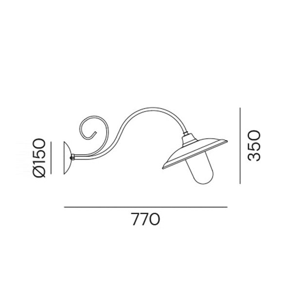 Barchessa Outdoor Wall Lamp by Il Fanale