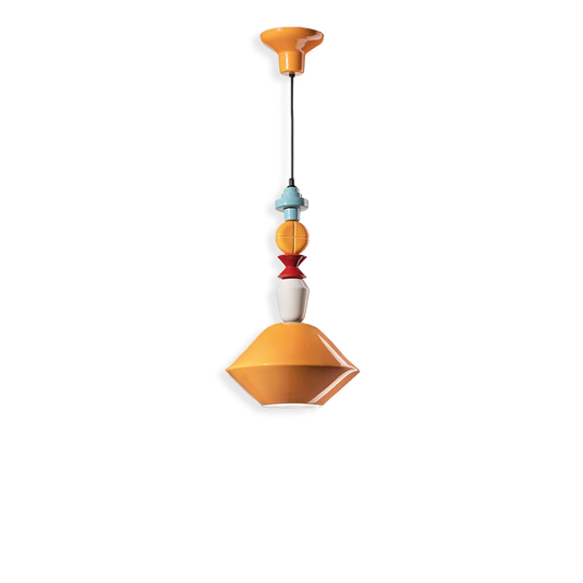 Lariat Suspension Lamp by Ferroluce - Giallo - H56