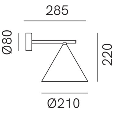 Cone Wall Lamp 286.08 by IL Fanale