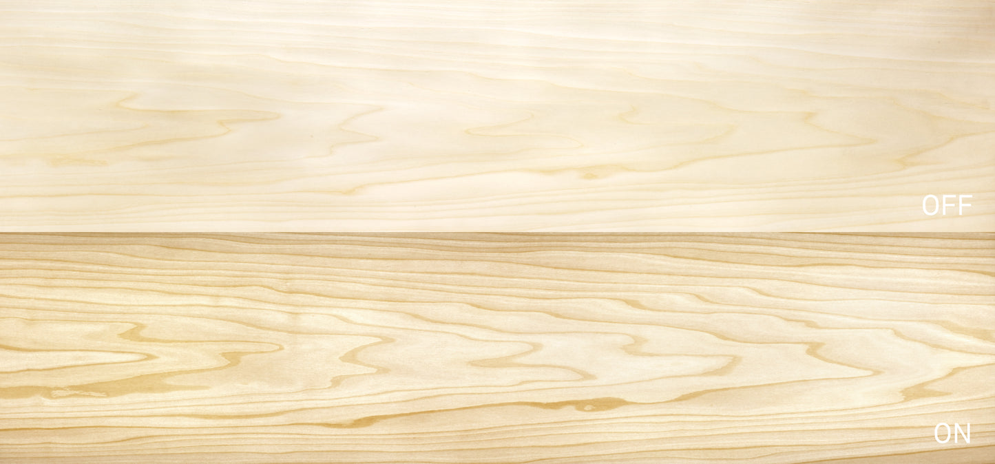 Natural white veneer lamp