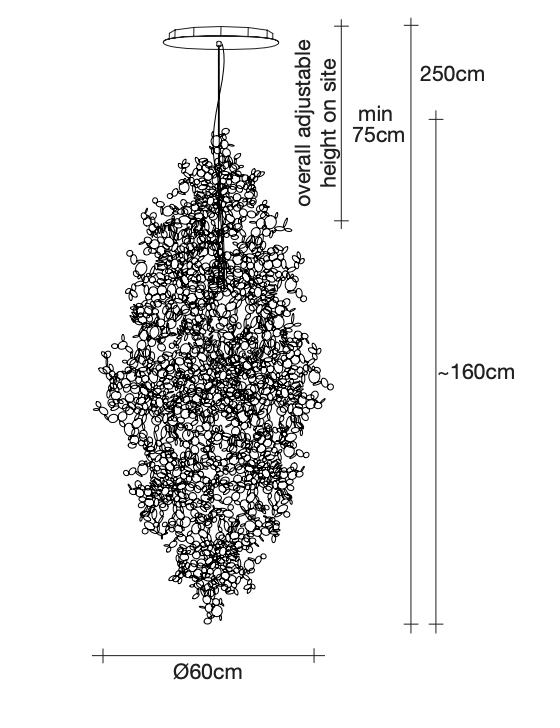 Argent Cloud Suspension by Terzani