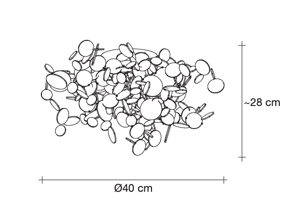 Argent Ceiling Lamp by Terzani