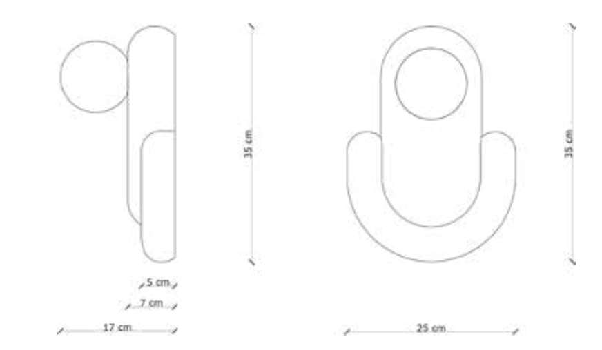 Eclair Wall Lamp C2770 by Ferroluce
