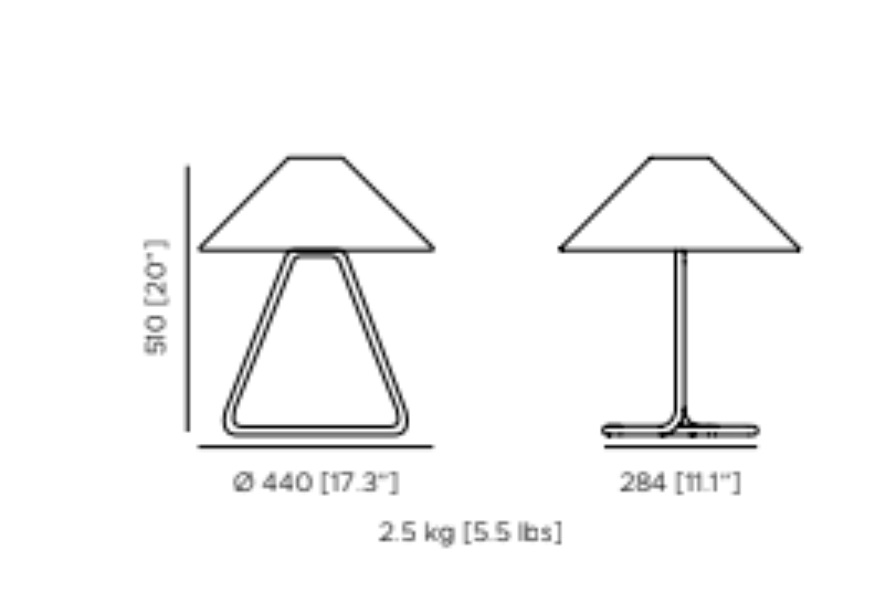 Hat Table Lamp by Contardi
