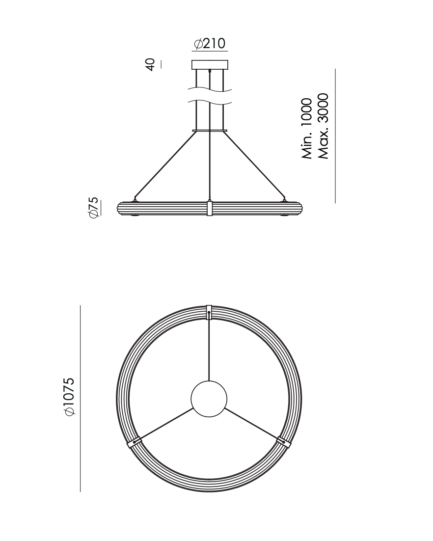 Elli Large Pendant Lamp by Aromas Del Campo