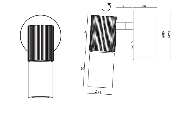 Tura C Wall Lamp by Aromas del Campo