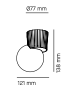 Land Ceiling Lamp by Milan