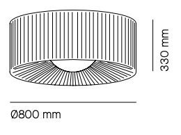 Lap Ceiling Lamp by Milan