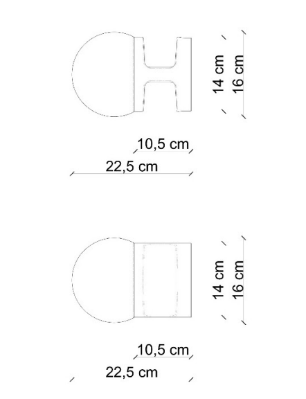 Habea C2782 Wall Lamp by Ferroluce