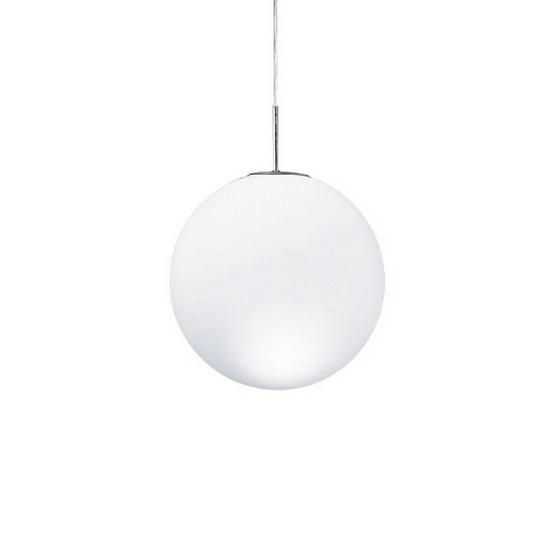 White glass spherical hanging light 
