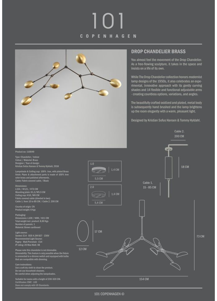 Drop Chandelier by 101 Copenhagen