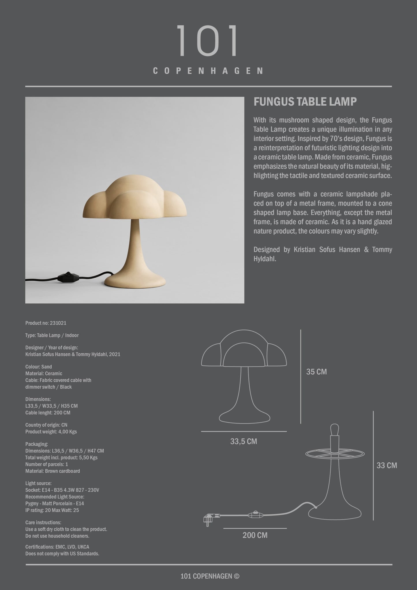 Fungus Table Lamp by 101 Copenhagen