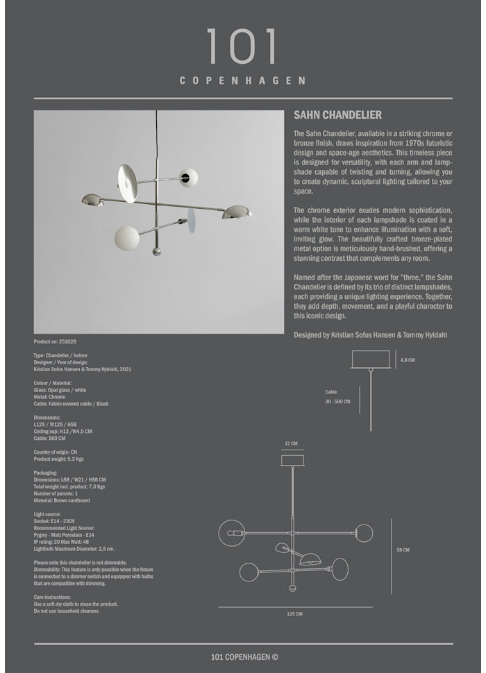 Sahn Chandelier by 101 Copenhagen