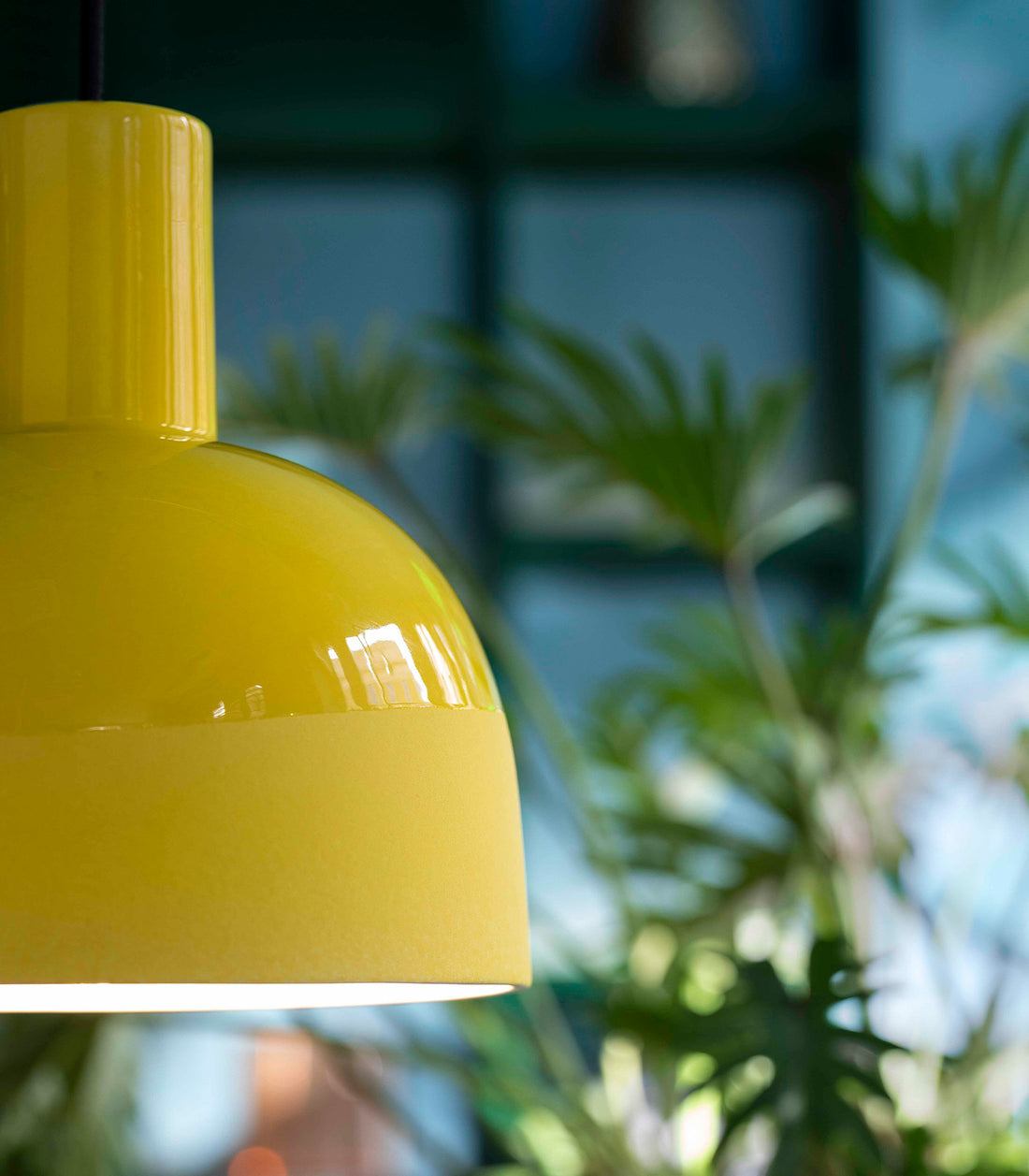 pop YEllow modern hanging lamp pendant light 