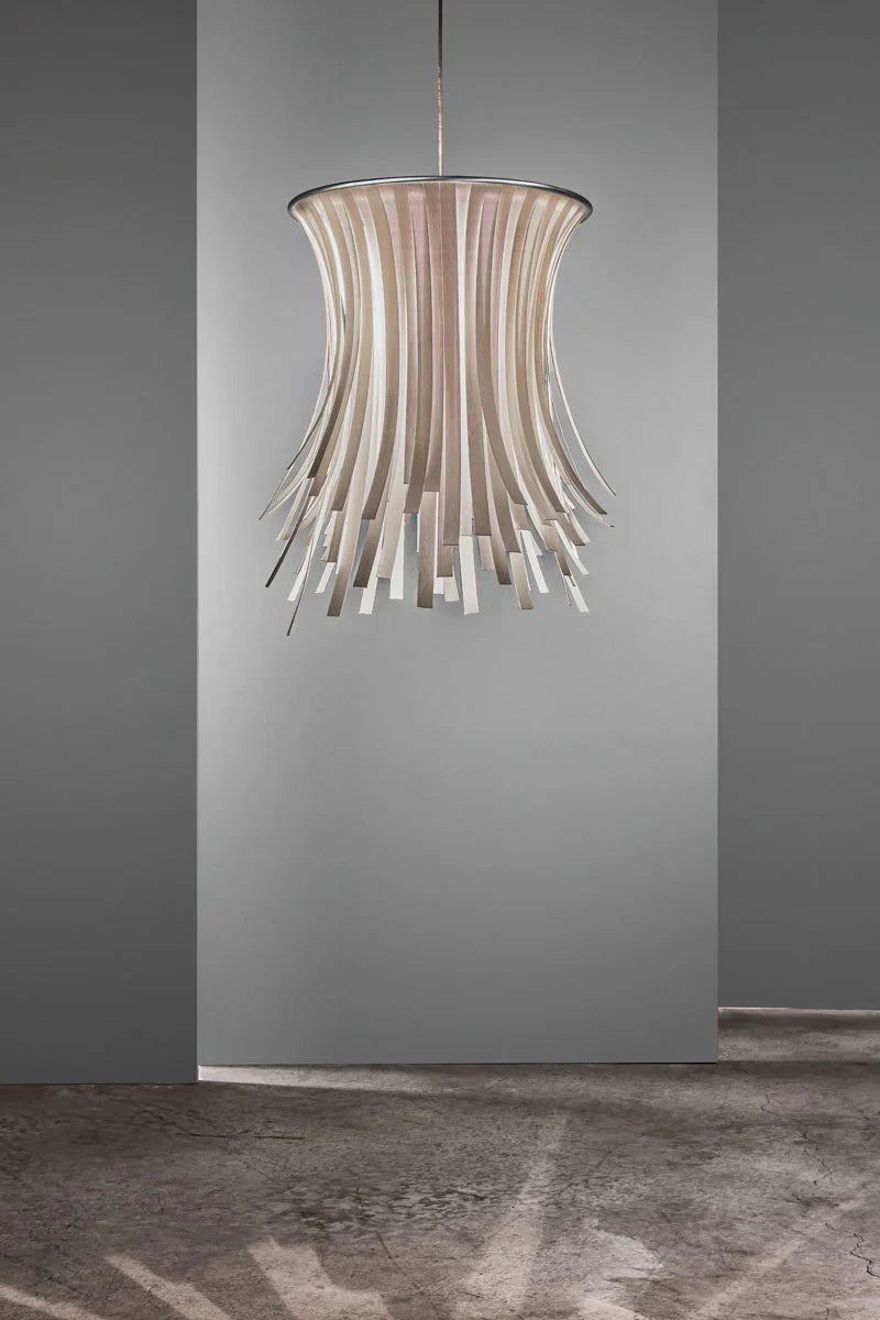 Bety Eco Pendant Lamp by A Emotional Light – eco-friendly handmade pendant lamp in colorful pressed cellulose, elegant modern sustainable lighting.