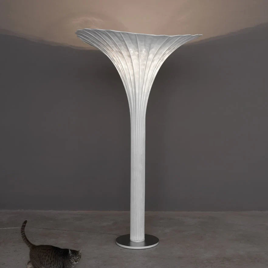 Africa Floor Lamp by A Emotional Light – tall sculptural luxury lamp with stainless steel mesh design, handmade for elegant modern interiors.