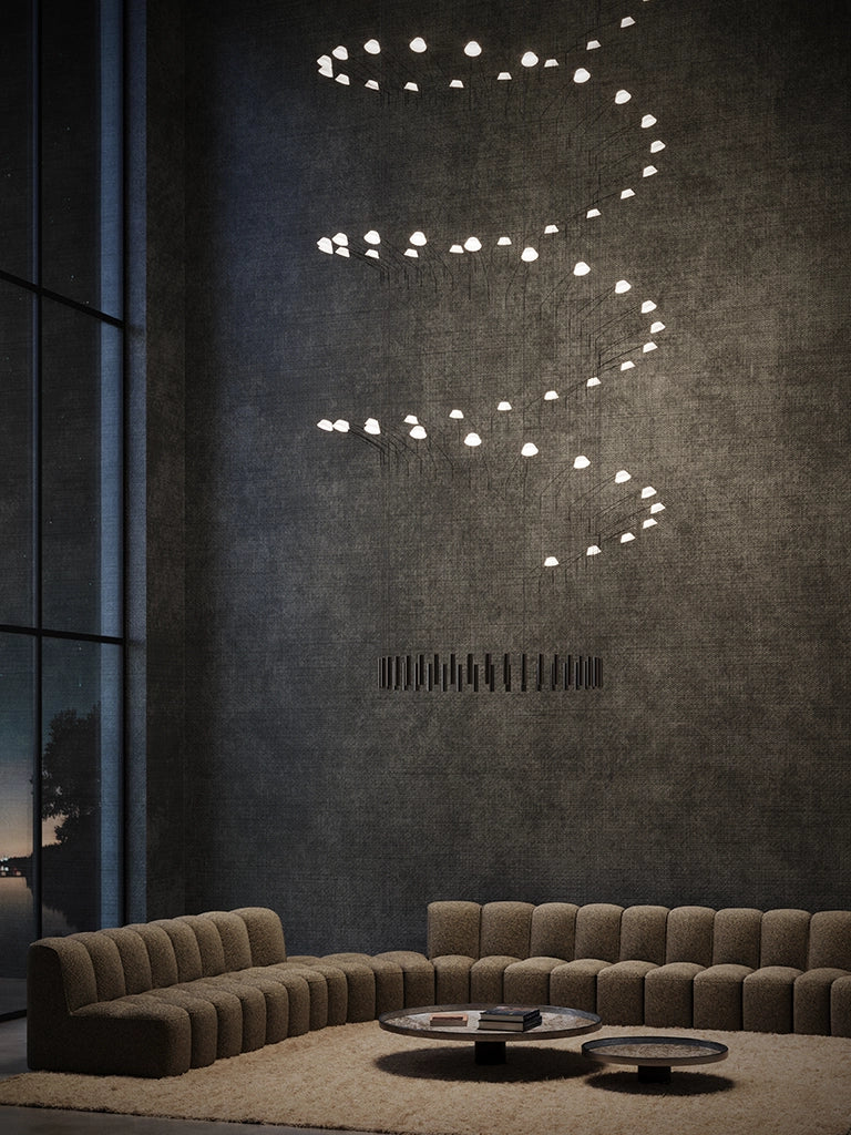 Aerial Elegance: Exploring the Liiu Suspension System by Luceplan