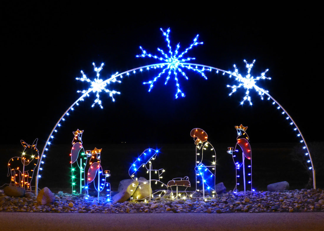 How do I light up my Christmas wreath to look festive?