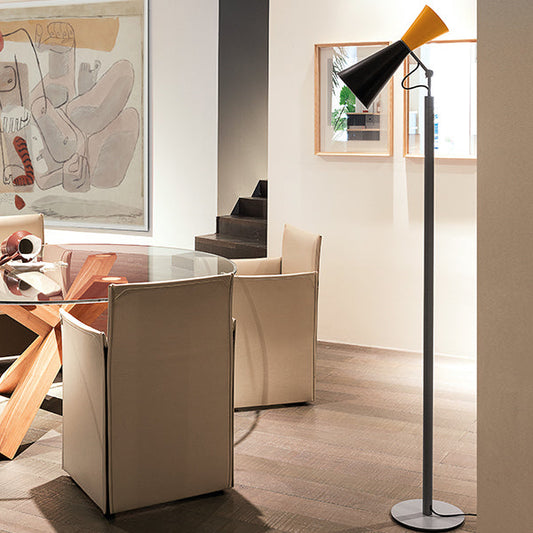 Beautiful floor lamp black and yellow