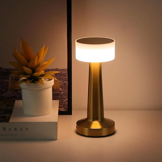 Discover how to style cordless lamps on a nightstand with books, decor and warm lighting for an elegant, functional and beautifully curated bedroom.