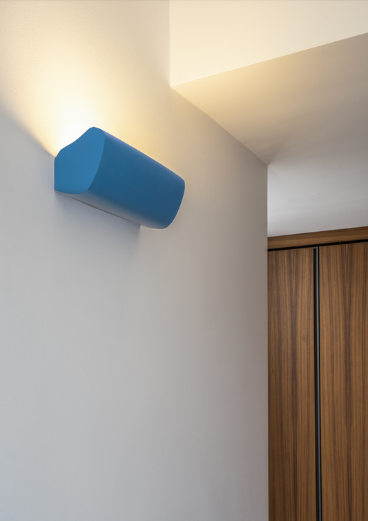 blue ambient indirect light wall