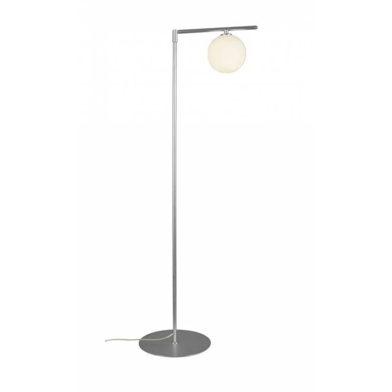 Endo Floor Lamp by Aromas Del Campo with steel frame and blown glass dome – modern, elegant floor lamp for warm luxury interiors.