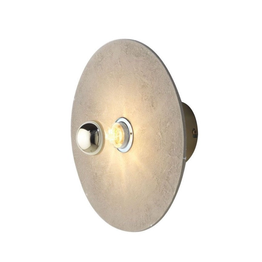Kassy Wall Lamp by Aromas Del Campo featuring a sleek round ceramic design, ideal for modern, luxury lighting decor.