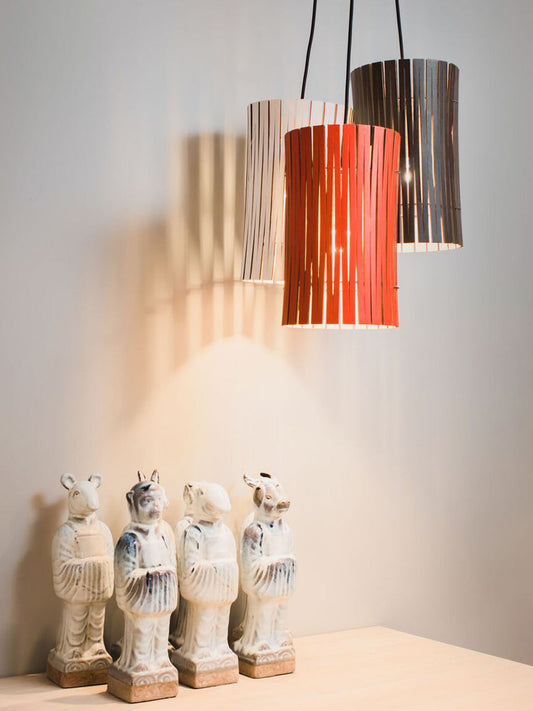 wooden white pendant light by Graypants, Netherland