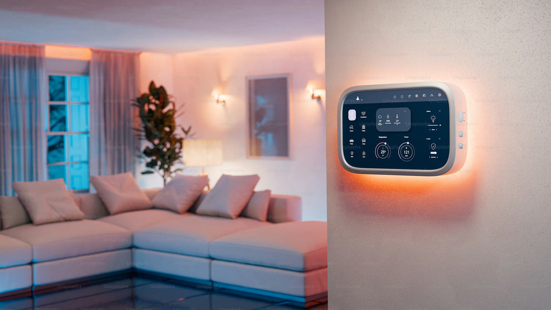  Modern smart home interior with integrated luxury lighting, concealed wiring infrastructure, Scandinavian decor, and intelligent ambient illumination.