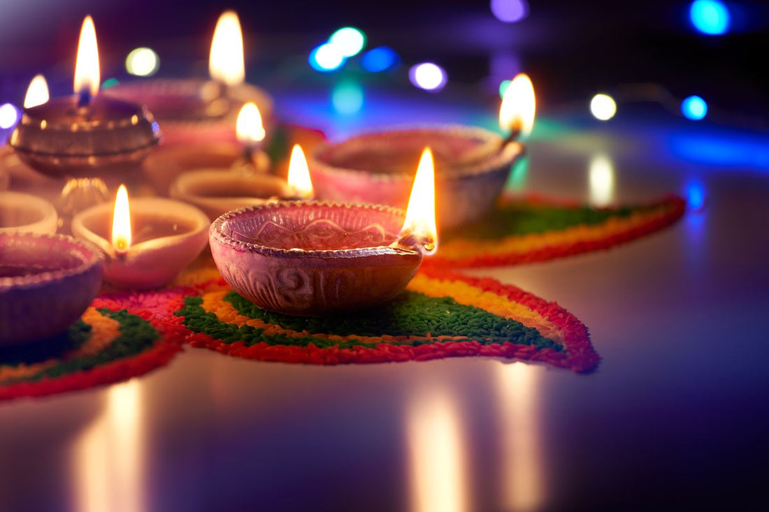 Festive window display for Diwali using lights?