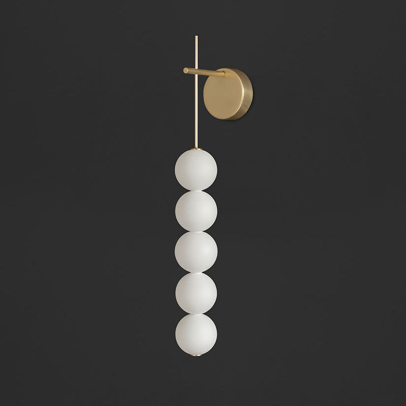 Abacus Wall Lamp by Terzani with hand-blown glass spheres, luxury Italian wall lighting in modern sculptural design.