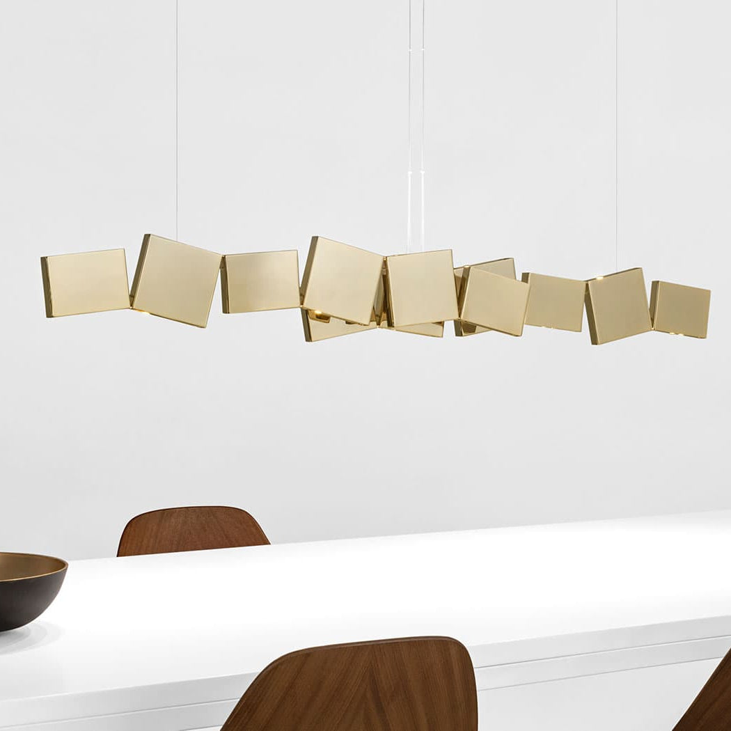 Gaia Suspension by Terzani with organic vine-inspired design, luxury Italian lighting in raw metal and brass.