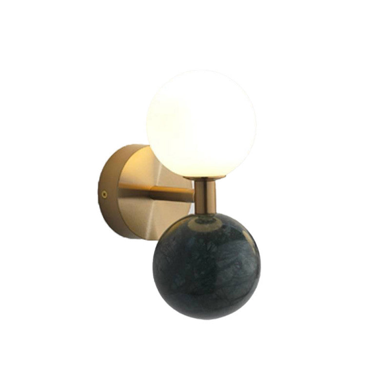 Dalt Wall Lamp by Aromas Del Campo – a luxurious wall lamp combining marble, glass, and steel with modern elegance and warm ambient lighting.
