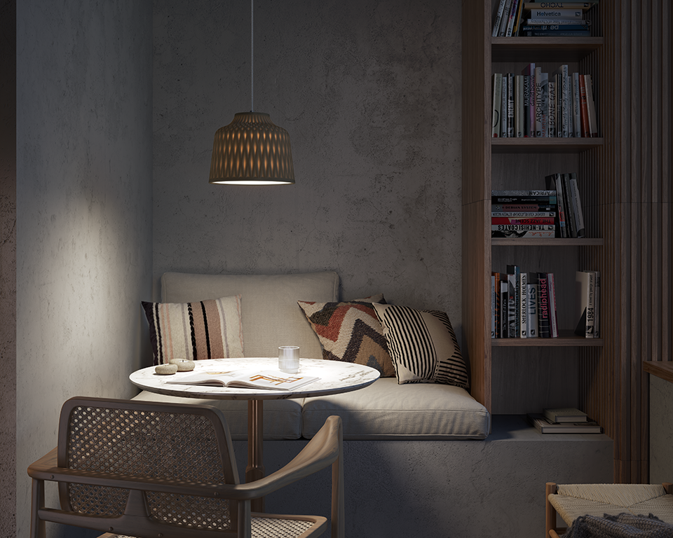 Silicone Suspended light over study table 