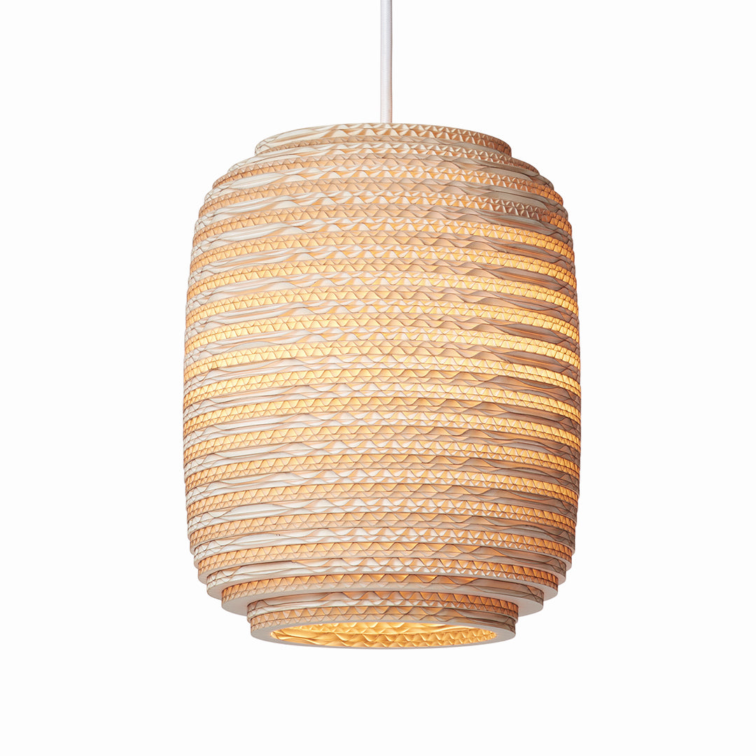 Blonde Sustainable hanging pendant light by Scraplights, Graypants 