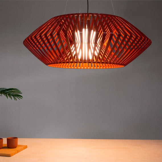 Red Stripes Geometric hanging light, Spain