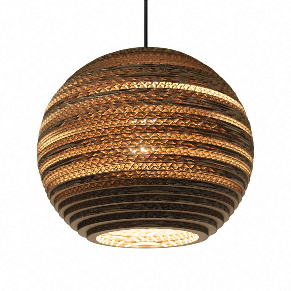 Natural brown Sustainable hanging pendant light by Graypants 