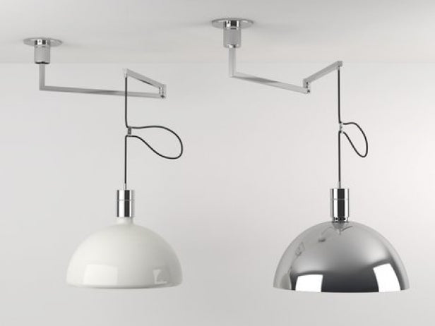 Chrome adjustable hanging light