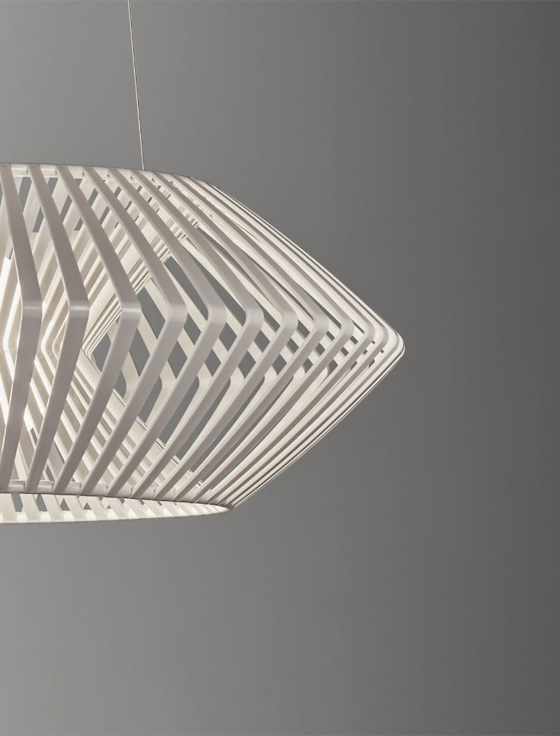 White Geometric pendant light