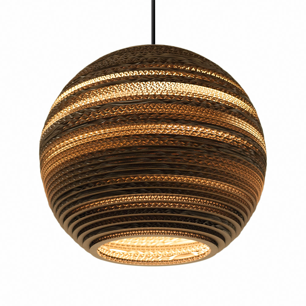 Natural brown Sustainable hanging pendant light by Graypants 