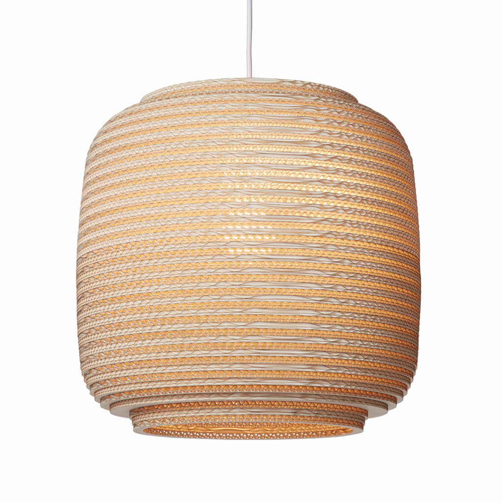 Blonde Sustainable hanging pendant light by Scraplights, Graypants 