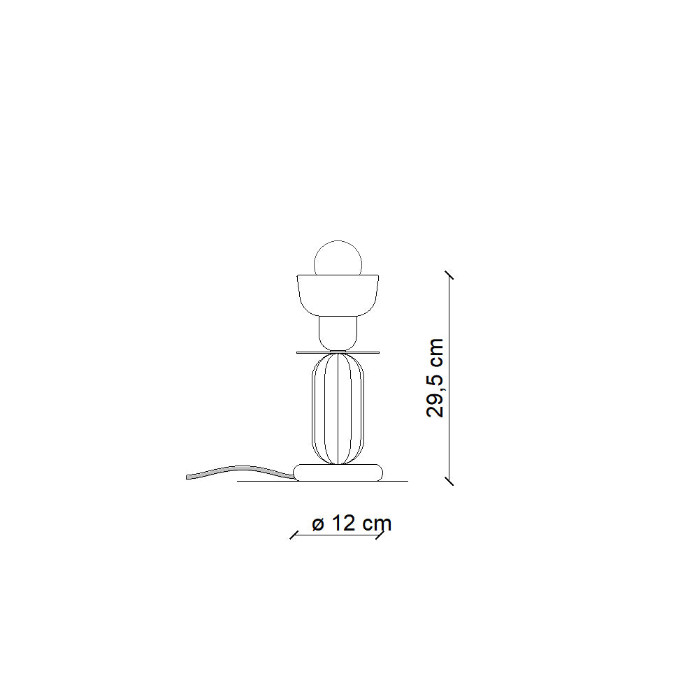 Berimbau Table Lamp C2602 by Ferroluce