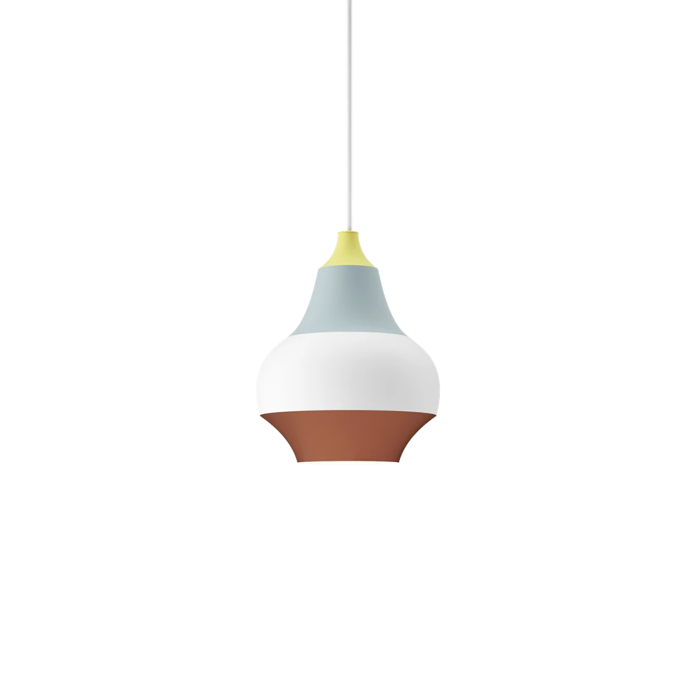 colorful hanging pendant lights for dininig room by Louis Poulsen 