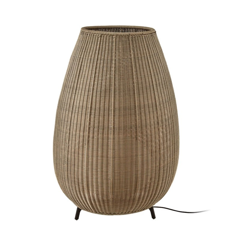 Outdoor handmade rattan floor lamp large