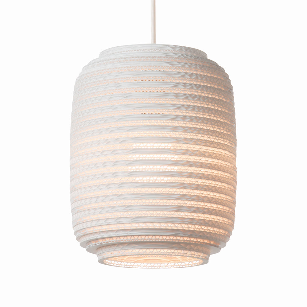 White Sustainable hanging pendant light by Scraplights, Graypants 