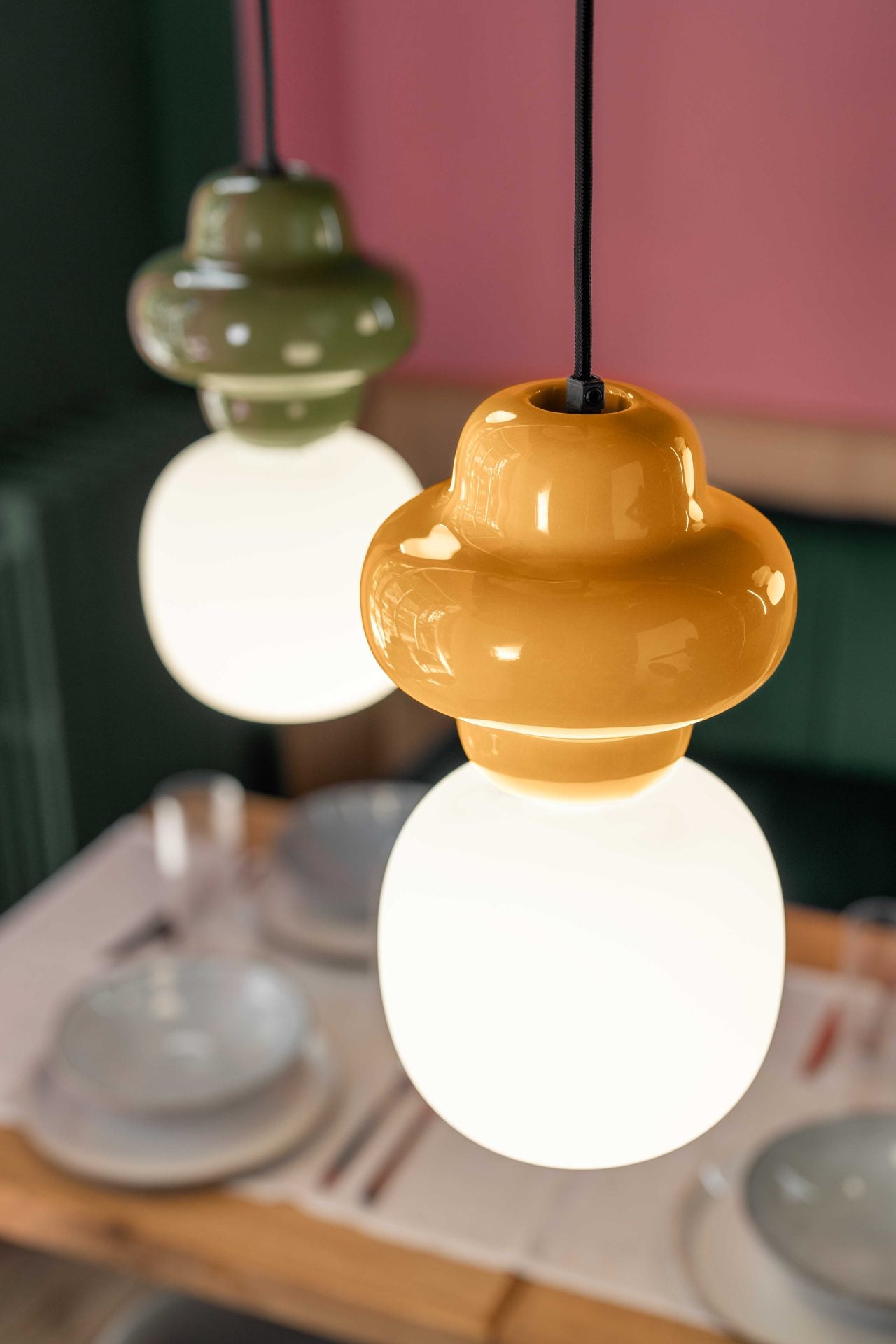 Colourful small Dining hanging lamps