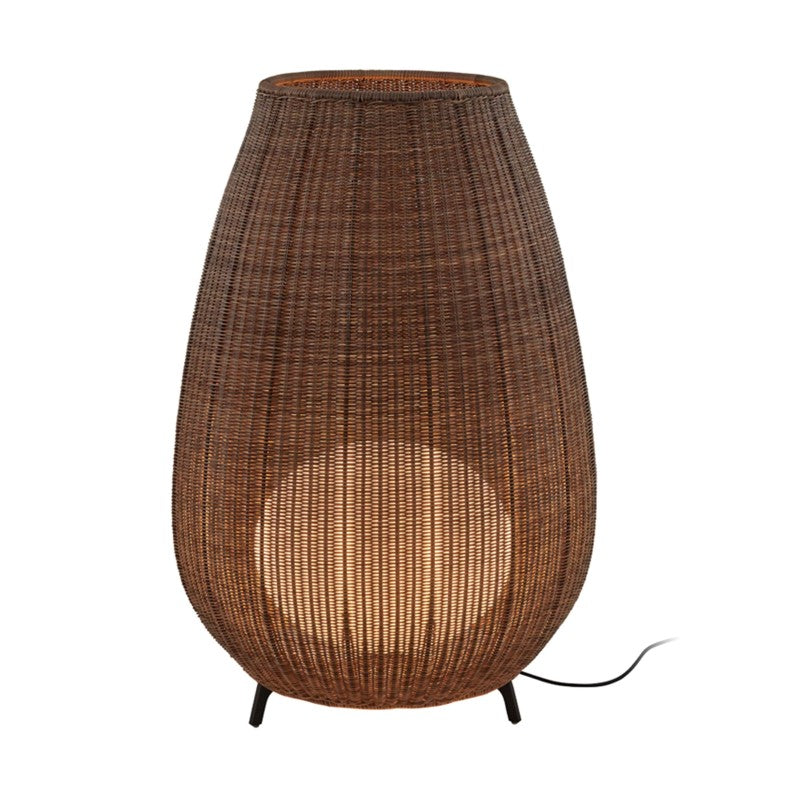 Outdoor handmade rattan floor lamp large