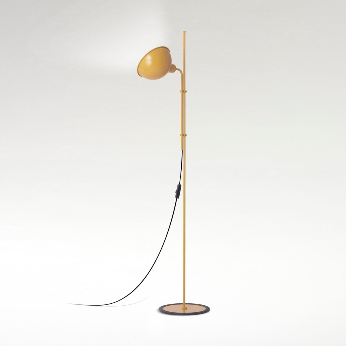 Yellow mustard contemporary style Reading task  floor lamp by Marset 